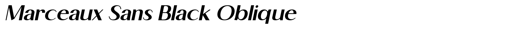 Marceaux Sans Black Oblique image